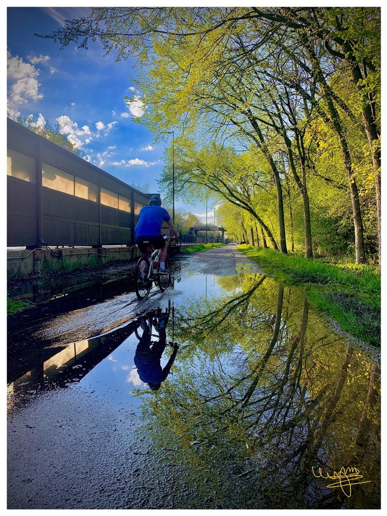 Biking at the Greenbay Trail After the Rain